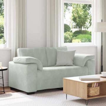vidaXL Canapea lovesea gri deschis 120 cm catifea