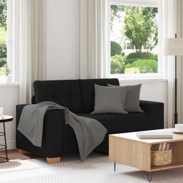 vidaXL Canapea Loveseat Negru 160x77x82 cm Stofa