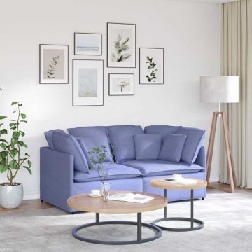 vidaXL Canapea modulară cu perne, albastru jeans, textil