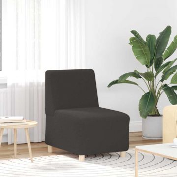 vidaXL Canapea Scaun fără brațe gri închis 55 cm țesătură ondulată ca lână