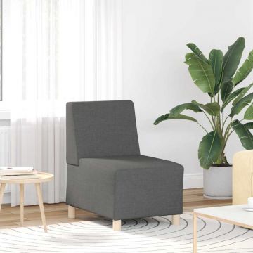 vidaXL Canapea Scaun fără brațe, gri închis, 55 cm, material textil