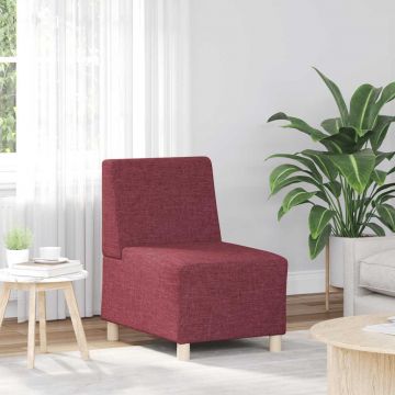 vidaXL Canapea Scaun fără brațe, roșu vin, 55 cm, material textil