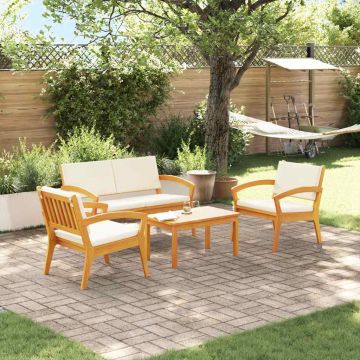 vidaXL Set bistro 4 pcs Maro 75 x 45 x 38cm Lemn masiv de acacia