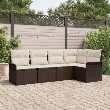 vidaXL Set de canapele pentru grădină 5 pcs 242.5 x 132.5 x 85 cm