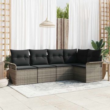 vidaXL Set de canapele pentru grădină 5 pcs 242.5 x 132.5 x 85 cm