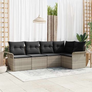 vidaXL Set de canapele pentru grădină 5 pcs 242.5 x 132.5 x 85 cm
