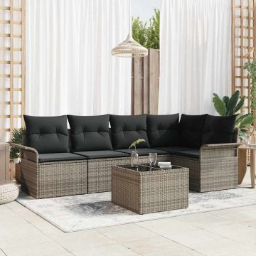 vidaXL Set de canapele pentru grădină 6 pcs 242.5 x 132.5 x 85 cm
