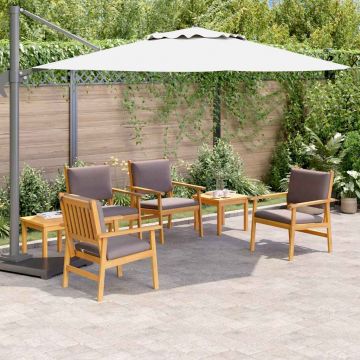 vidaXL Set de canapele pentru grădină 6 pcs Maro 45 x 45 x 38cm