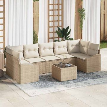 vidaXL Set de canapele pentru grădină Bej și crem 55 x 55 x 37 cm