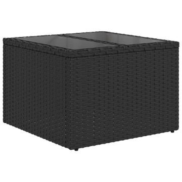 vidaXL Set de canapele pentru grădină cu pernă 8 pcs Negru și Crem