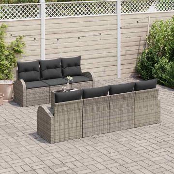 vidaXL Set de canapele pentru grădină Manual 8 pcs Gri 55 x 55 x 37 cm