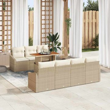 vidaXL Set de masă pentru grădină Manual Bej și crem 100 x 55 x 73 cm