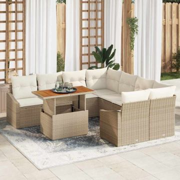 vidaXL Set de masă pentru grădină Manual Bej și crem 100 x 55 x 73 cm