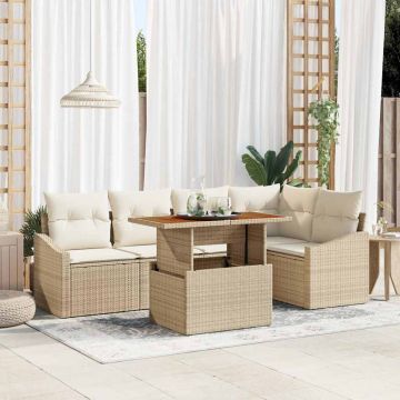 vidaXL Set de masă pentru grădină Manual Bej și crem 100 x 55 x 73 cm