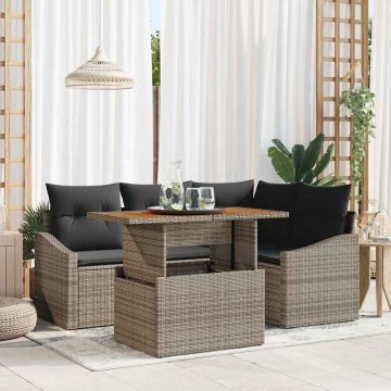 vidaXL Set de masă pentru grădină Manual Gri și Brown 100 x 55 x 73 cm