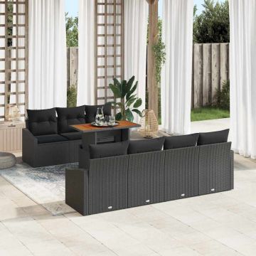 vidaXL Set de masă pentru grădină Negru și Maro 100 x 55 x 73 cm