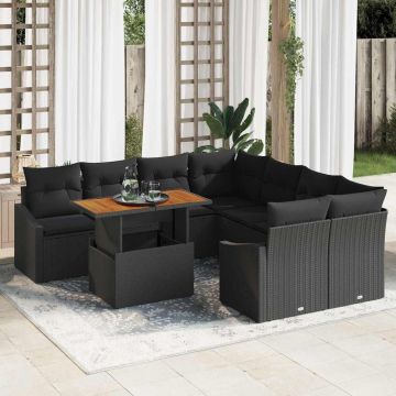 vidaXL Set de masă pentru grădină Negru și Maro 100 x 55 x 73 cm