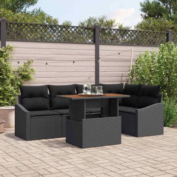 vidaXL Set de masă pentru grădină Negru și Maro 100 x 55 x 73 cm