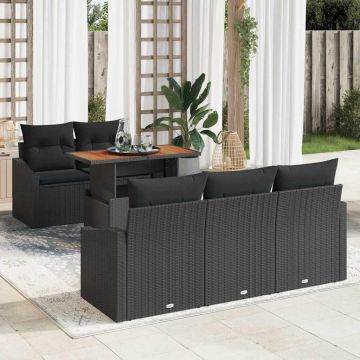 vidaXL Set de masă pentru grădină Negru și Maro 100 x 55 x 73 cm