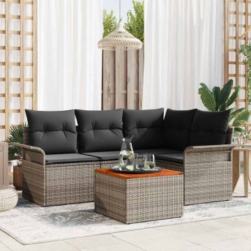 vidaXL Set de canapele pentru grădină Manual 5 pcs Gri 55 x 55 x 37 cm