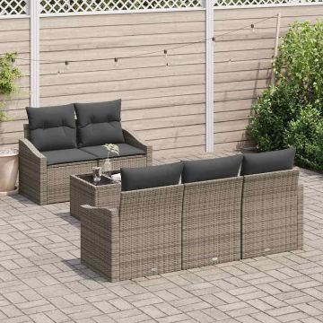 vidaXL Set de canapele pentru grădină Manual 6 pcs Gri 55 x 55 x 37 cm
