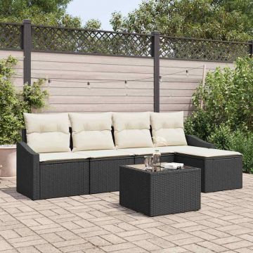 vidaXL Set de masă pentru grădină cu pernă 5 pcs Maro și Crem