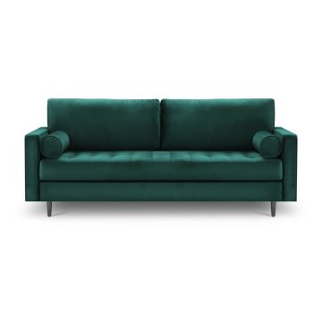 Canapea din catifea Milo Casa Santo, 219 cm, verde petrol