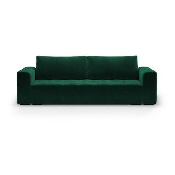 Canapea extensibila din catifea Milo Casa Luca, verde