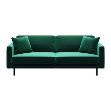 Canapea verde cu tapițerie din catifea 207 cm Kobo – MESONICA
