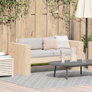 vidaXL Canapea de grădină Maro 134 x 60 x 62 cm Lemn masiv de pin