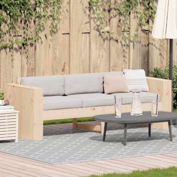 vidaXL Canapea de grădină Maro 185.5 x 60 x 62 cm Lemn masiv de pin