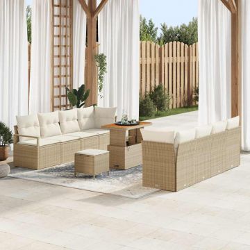vidaXL Set de canapele pentru grădină Bej și crem 90 x 55 x 71 cm