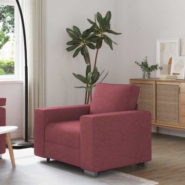 vidaXL Canapea cu pernă bordo 100 x 77 x 82 cm țesătură