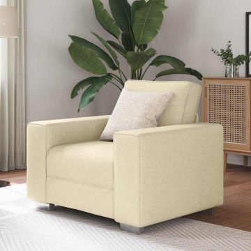 vidaXL Canapea cu pernă Crem 100 x 77 x 82 cm țesătură
