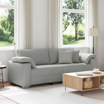 vidaXL Canapea cu pernă Gri de nor 219 x 77 x 82 cm țesătură