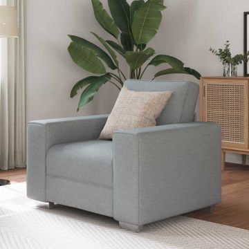 vidaXL Canapea cu pernă Gri deschis 100 x 77 x 82 cm țesătură