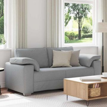 vidaXL Canapea cu pernă Gri deschis 180 x 77 x 82 cm țesătură