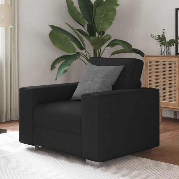 vidaXL Canapea cu pernă Negru 100 x 77 x 82 cm țesătură