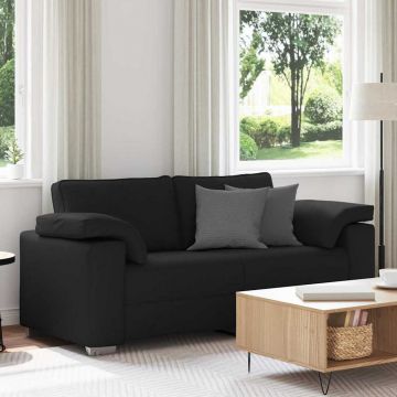 vidaXL Canapea cu pernă Negru 180 x 77 x 82 cm țesătură