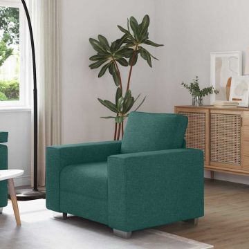 vidaXL Canapea cu pernă Verde închis 100 x 77 x 82 cm țesătură