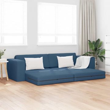 vidaXL Canapea extensibilă de podea Albastru marin 245 x 78 x 77 cm