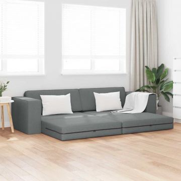 vidaXL Canapea extensibilă de podea Gri închis 245 x 78 x 77 cm