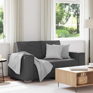 vidaXL Canapea pentru două persoane Gri 160 cm Piele artificială
