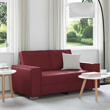 vidaXL Fotoliu canapea bordo 160 x 78 x 84 cm Piele artificiala