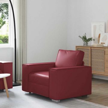 vidaXL Fotoliu canapea bordo 99 x 78 x 84 cm Piele artificiala