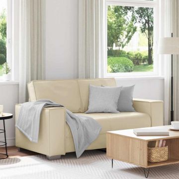 vidaXL Fotoliu canapea Crem 160 x 78 x 84 cm Piele artificiala