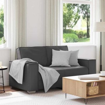 vidaXL Fotoliu canapea cu pernă Gri 160 x 78 x 84 cm Piele artificiala