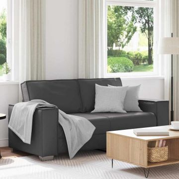vidaXL Fotoliu canapea cu pernă Gri 180 x 78 x 84 cm Piele artificiala
