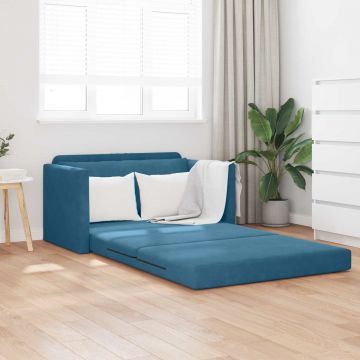 vidaXL Pat canapea albastru 124 x 71 x 78 cm Catifea