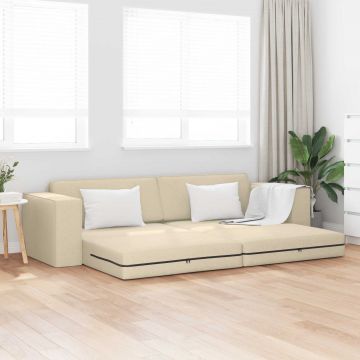 vidaXL Pat canapea Crem 245 x 78 x 77 cm țesătură